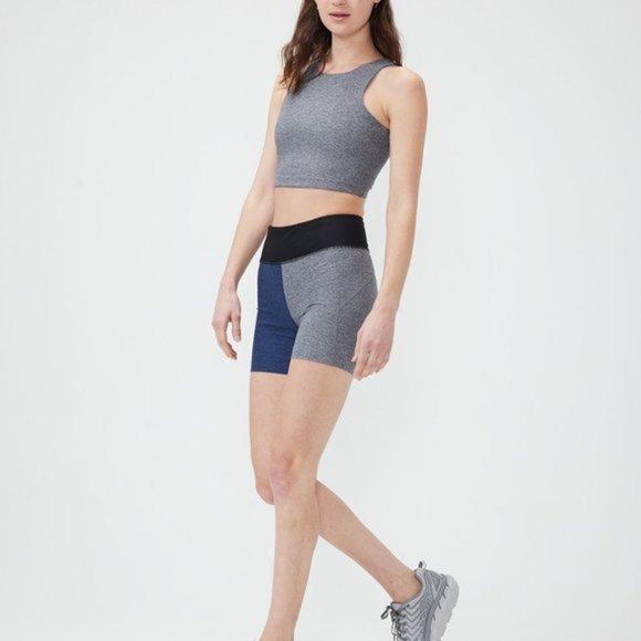 Outdoor Voices Warmup 5" Short - Colorblock (Blue, black, & grey) - Picture 5 of 10